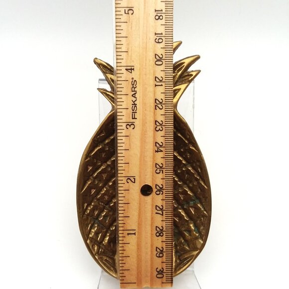 Trinket Dish Brass Pineapple Vintage Jewelry Coin Holder Peg Legs Patina - Picture 4 of 4